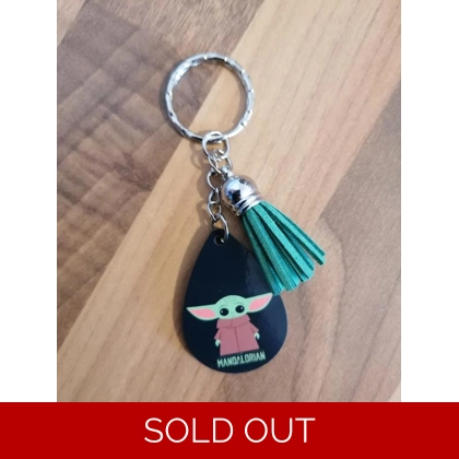 Star Wars Mandalorian Grogu Sublimated Keyring